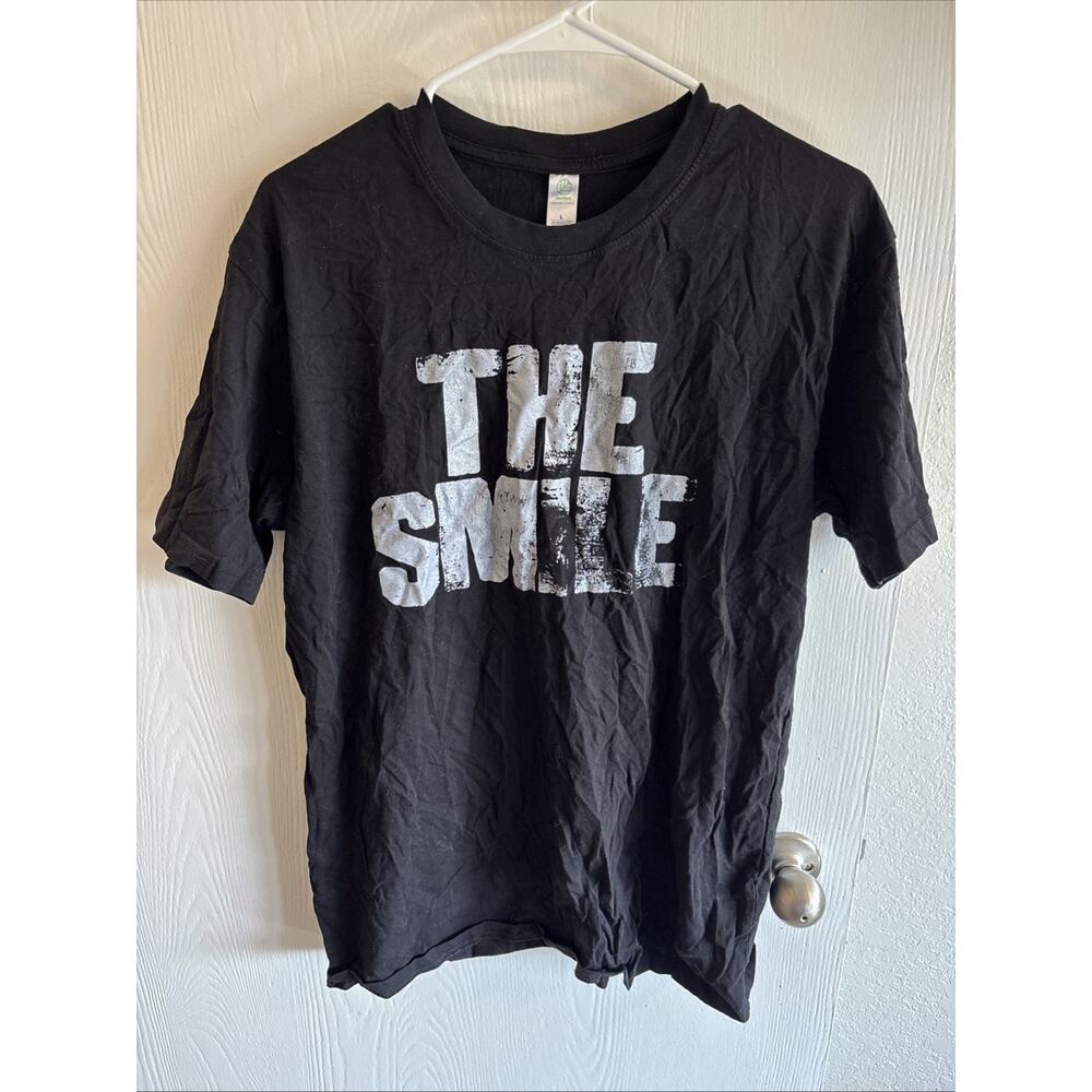 black t-shirt official merchandise for the band The Smile Size Large